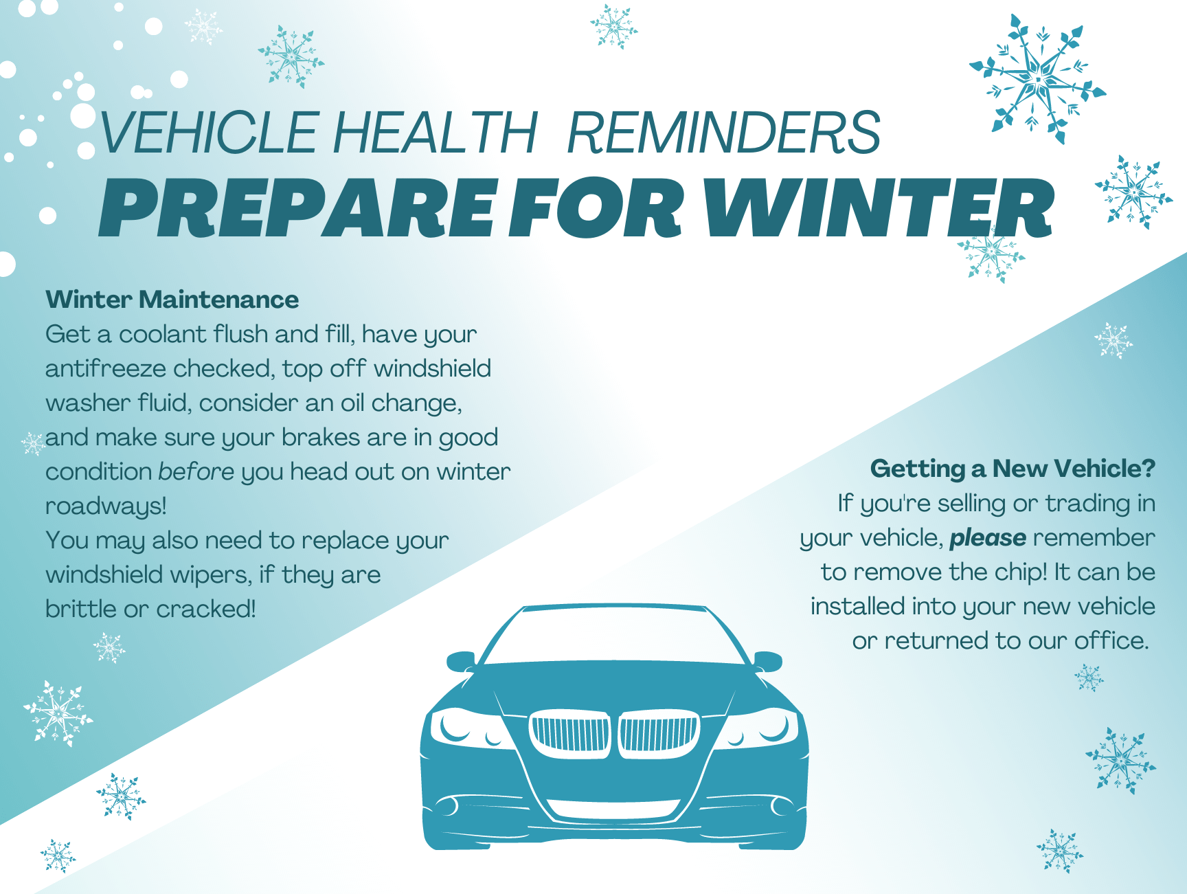 Vehicle Health  |  Prepare for Winter